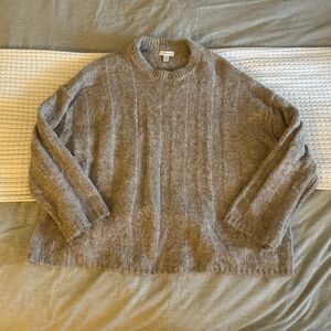 Topshop - Oversized Knit Sweater, Taupe, M/US 8-10